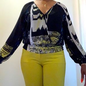 Gabrielle Union V neck Blouse